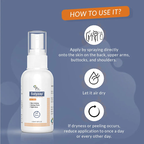 Fixderma Skincare Salyzap Az Body Spray For Acne